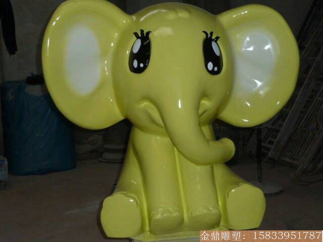 香港玻璃钢卡通动物雕塑价格 大象